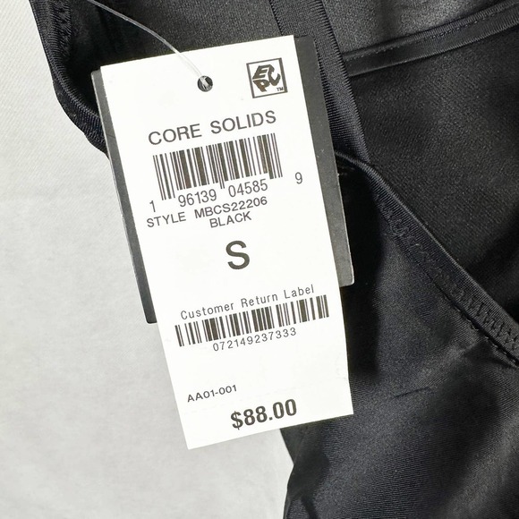 Bar III Deep Plunge V-Wire One-Piece Swimsuit Size Small Black - Picture 6 of 10